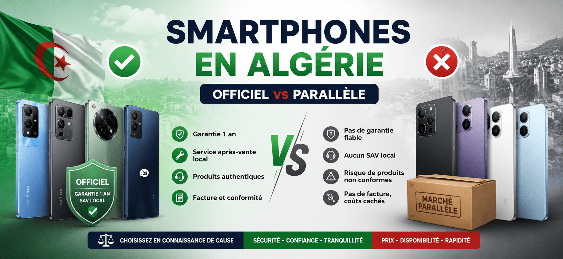 Smartphones en Algérie : officiel vs parallèle