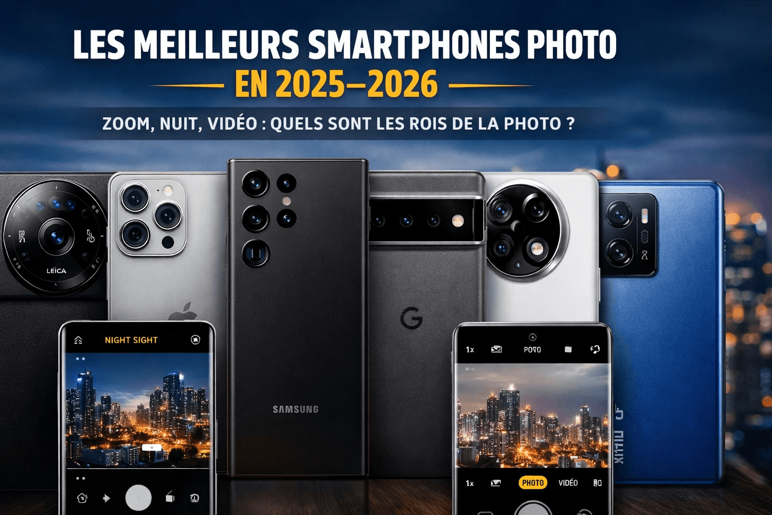 Les meilleurs smartphones photo en 2025–2026